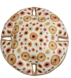 KGA Orange & Gold Geometric Chainstitch Cushion Cover