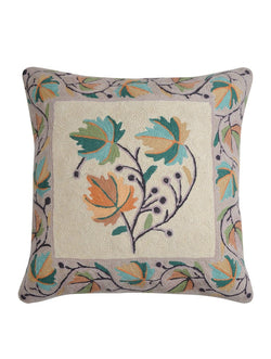 Leaf Kashmiri Embroidery Cushion Cover