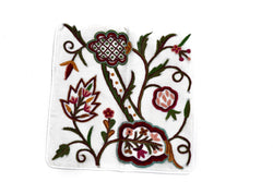 Crewel Embroidered Cushion Cover