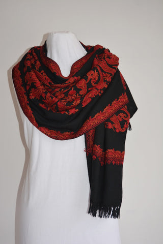 Wool Embroidered Stole