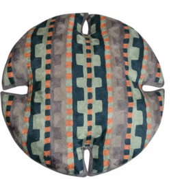 KGA Green Geometric Chainstitch Cushion Cover