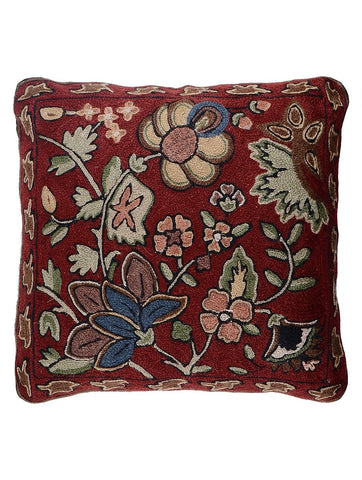 Floral Chainstitch Cushion Cover 3