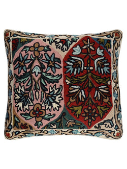 Floral Chainstitch Cushion Cover